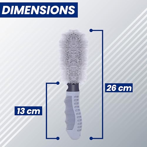 Image of Autofy Rim Tyre Cleaner Brush [**Pack of 2**] Car Cleaning Brush for Rim Cleaning Liquid Nylon Bristles Car Microfiber Duster Tire Rubber Car Accessories