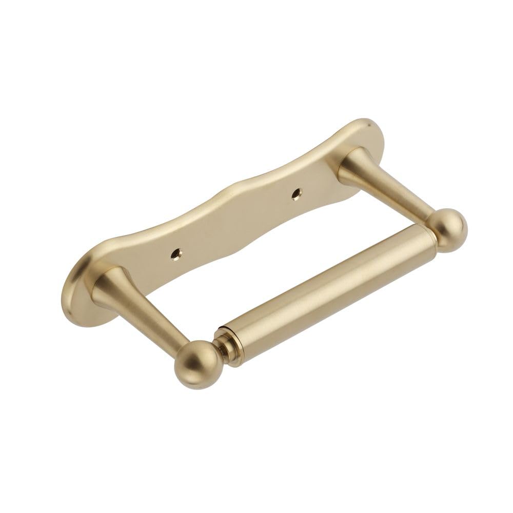 Milano Elizabeth Bathroom Wall Mounted Toilet Roll Paper Holder - Brushed Brass