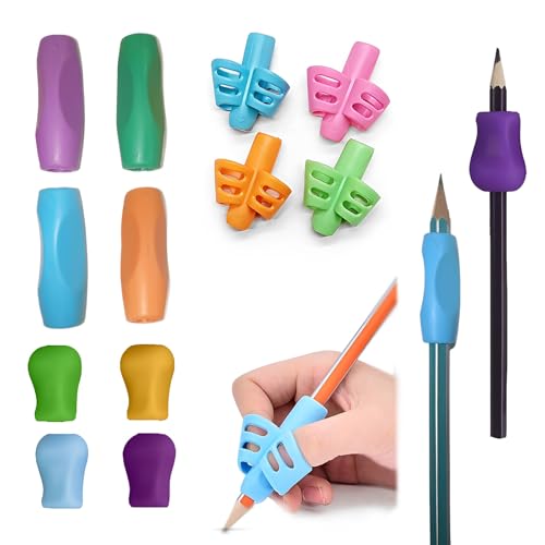 JYXNU 12 Pezzi Aiuto per La Scrittura per Bambini, Gommino Impugnatura Matitabambini, pencil grips, Impugnature Matita, Impugnatura Matita bambini, Strumento di Correzione Della Postura di Scrittura