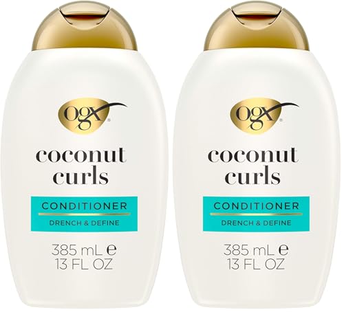 OGX Quenching + Coconut Curl-Defining Conditioner | For Curly Hair | With Coconut & Citrus Oil | Paraben & Sulfate-Free | 13oz Pack of 2 - image 1