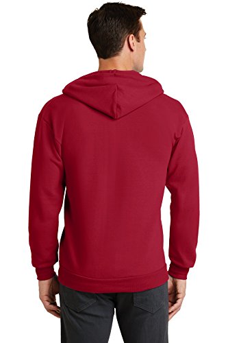 Port & Company - Core Fleece Full-Zip Hooded Sweatshirt L Red2