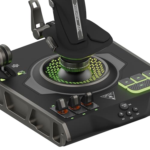 Image of Turtle Beach VelocityOne Flightdeck Universal HOTAS Simulation System Joystick & Throttle for Air & Space Combat Simulation For Windows 10 & 11 PCs - Touch Display & Buttons, 139 Programmable Controls (Renewed)