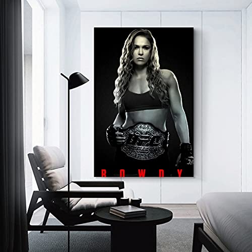 LINFENGAS Sport Poster Boksen UFC MMA Ronda Rousey Poster Decoratief Schilderij Canvas Muur Art Woonkamer Posters… - Afbeelding 4