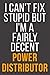 I Can't Fix Stupid But I'm A Fairly Decent Power Distributor: Funny Blank Lined Notebook For Coworker, Boss & Friend