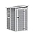 Greesum 5' x 4' Resin Weather Resistant Outdoor Storage Shed with Floor for Garden,Backyard,Pool Tool, Light Grey