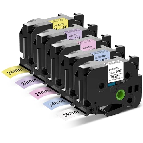 Buyalot Compatile with Label Tape Replacement for Brother P Touch TZe251 24mm 0.94 Laminated TZe251 TZe TZ 1 Inch Tape for Brother Ptouch PTD600 PTE500 PTP700 PTP710BT PT2730 P750W Label Maker