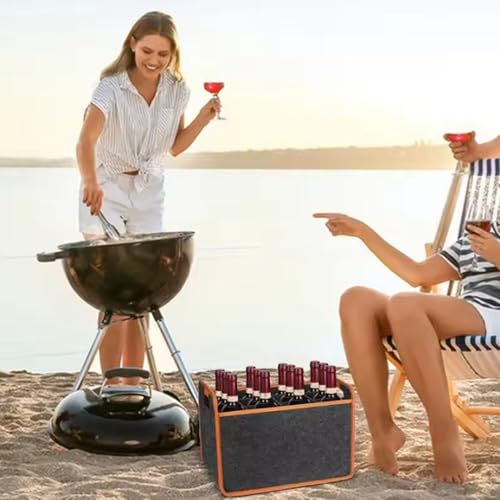 Bolsa para 12 botellas de vino contra roturas con asa cómoda 3