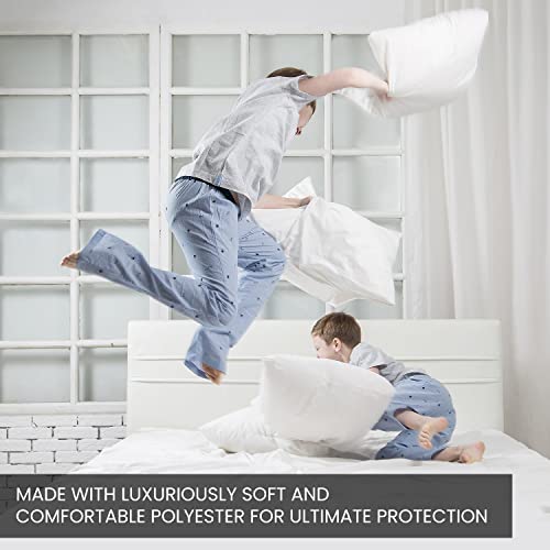 Premium Zippered Waterproof Pillow Protector By Everlasting Comfort - White Pillow Case Protector King Size - Blocks Bed Bugs, Dust Mites, & Allergens - Hypoallergenic Pillow Covers (2 Pack) #TOP1