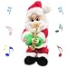 AISENO Christmas Santa Claus Figure Twisted Hip Twerking Singing Electric Toys for Kids Xmas Decorations Ornaments Wiggle Hip (Blowing Saxophone)
