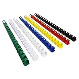 Rayson CR1912M-100 Plastic Binding Combs 1/2in. 19-Ring, 90-Sheet Capacity, Colorful Comb Binding Sp