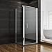 Produktbild Neueröffnung Duschkabine 90x90X185cm Eckeinstieg Rahmenlos Duschabtrennung