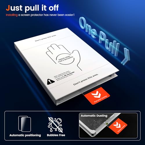 KCT 2 Pack Tempered Glass Screen Protector Compatible with iPad A16 11th Generation (2025)/ iPad 10th Generation (2022), with Bubble-free Installation Tray, HD Clear, High Sensitivity by KCT - Image 4