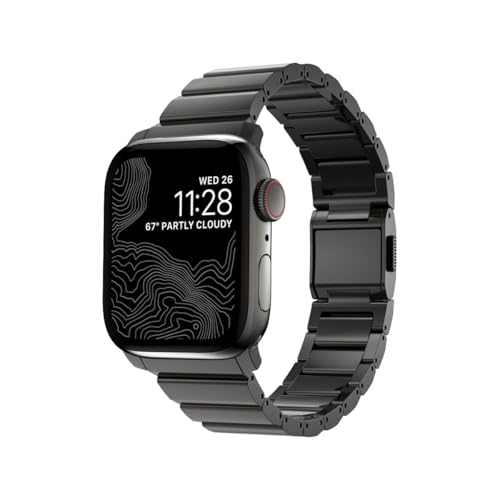 Bracelet en acier pour Apple Watch 41 mm anti-irritation en acier inoxydable graphite