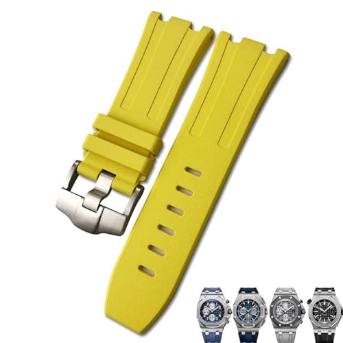 Bracelet montre 28mm en résine de caoutchouc fluoré finition premium haut de gamme