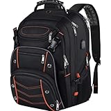 [MsiDtsoy] 大容量コンピュータビジネスバックパック、防水、多機能USB、旅行、 (オレンジ色)