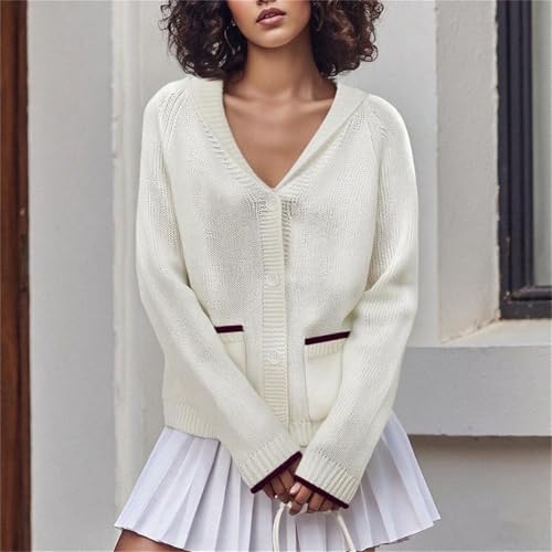 Women Shawl Collar Cardigan Sweater Lobster Print Long Sleeve Button Down Jumper Tops Vintage Chunky Knit Coat2