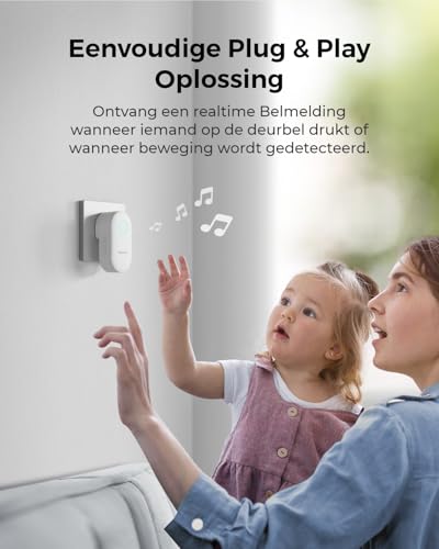 Reolink Digitale Bel, ALLEEN Compatibel met Reolink Doorbell WiFi/PoE V2 of Hogere Versie, Werkt met Reolink Doorbell Battery, Plug & Play, Afstandsbediening via App, Meerdere Beltoonkeuzes - Afbeelding 4