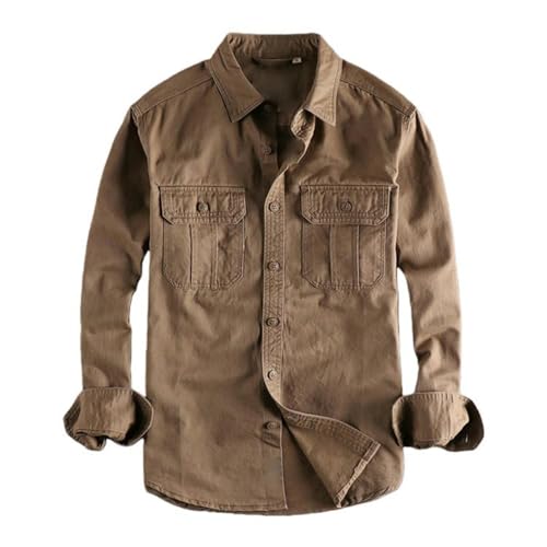 Chemise cargo homme en coton pour un style européen au quotidien