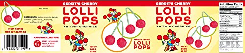 Gerrit's Twin Cherry Lollipops (48 Count) - Thumbnail 2