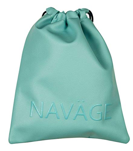 Navage Travel Bag (Teal) - Vegan Leather Travel Pouches for Women and Men - Custom-Fit Small Pouch for the Navage Nasal Irrigation System - Versatile Drawstring Pouch and Makeup Bag (8.25