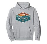 Toyota Iconic Landscape Retro Colors Big Chest Logo Pullover Hoodie