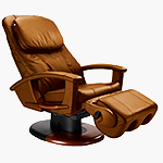 Human Touch HT-135 Leather Massage Chair Recliner - Robotic Robotic Lounger with Memory Foam Cappuccino