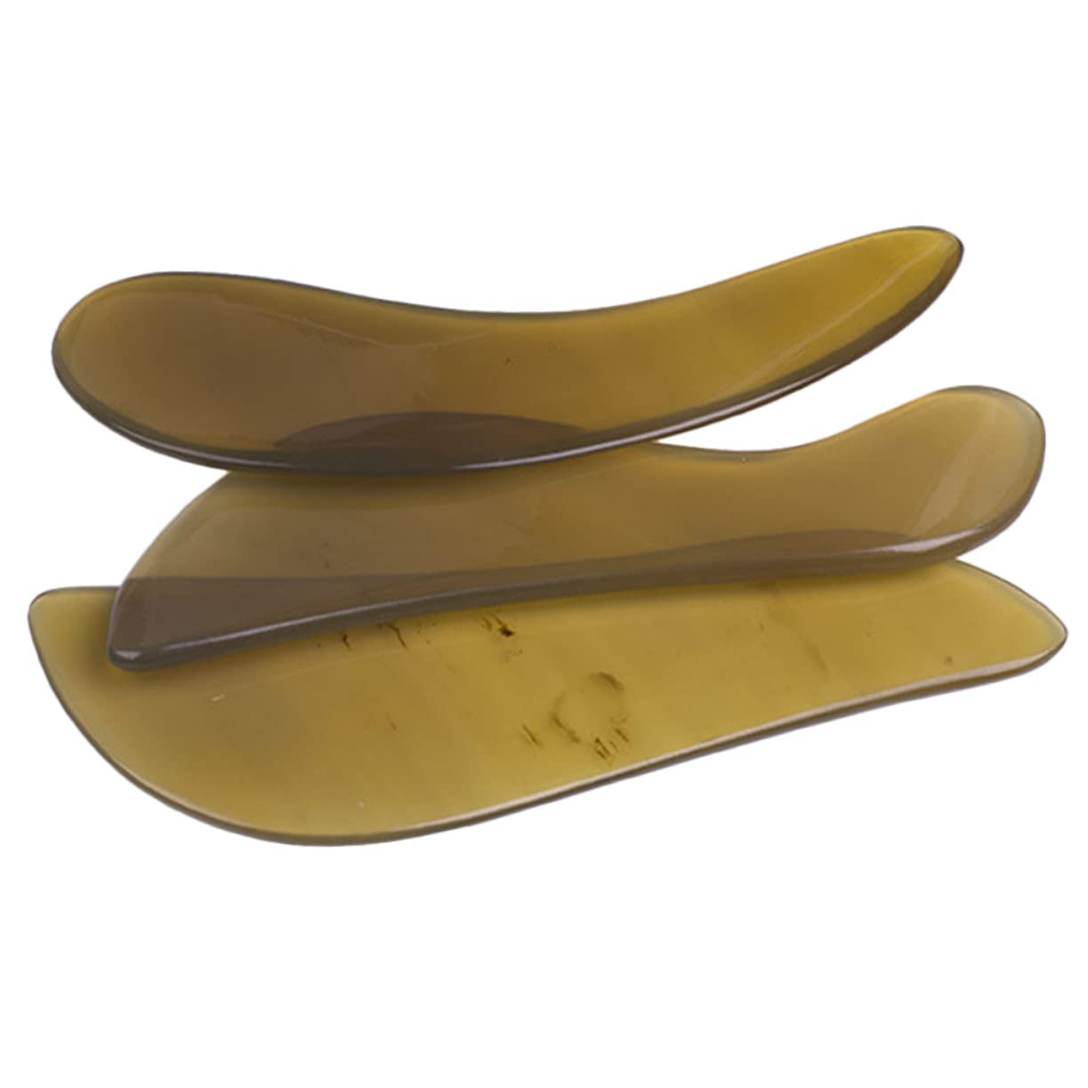 Healvian 9 Stk Horn Kratzen Multitools Guasha-stein Massage-tools Jade Schaber-werkzeug-massage Muskelschaber-tool Gesichtsmassagegerät Yak-horn Reisen Gelbes Horn