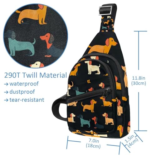 Mochila cruzada multicolor con correa ajustable para running 4