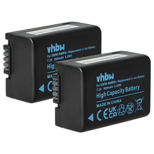 vhbw 2x batteria compatibile con Panasonic Lumix DMC-FZ150, DC-FZ82, DMC-FZ100,