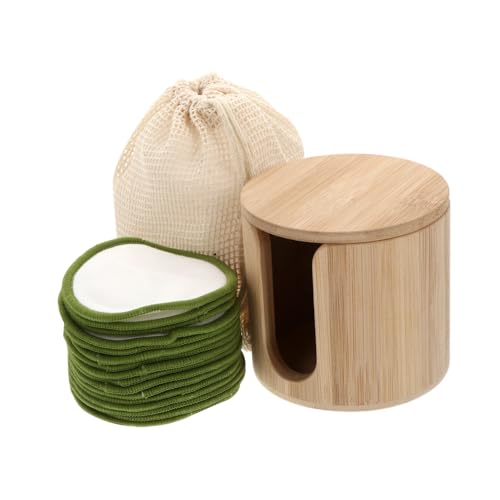 Disques démaquillants exfoliants et lavables en fibre de bambou