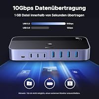 UGREEN USB Switch 2 In 7 Out 10Gbps USB Umschalter 2 PC USB 3.2 Switch – Ansicht 4