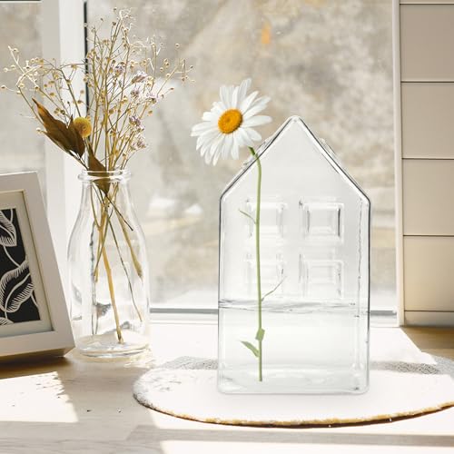 Vase transparent compact pour petits espaces et rebords de fenêtre étroits