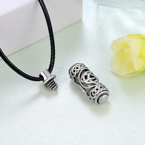 Celtic Urn Necklace for Ashes 925 Sterling Silver Ashes Keepsake Cremation Jewelry Gifts Memorial Gift for Men2