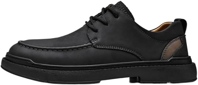 HBJWOV Men's Outdoor Thick-Soled Lace-up Casual Shoes Versatile Fashionable Oxford Men Comfortable Low-top Flat-Heeled for Travel Shopping Driving
