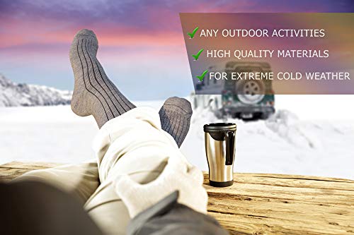 Luxury Thermal 80% True Merino Wool Socks-Over Calf, For Boots, Hiking,Ski &Home #TOP4