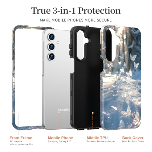 Coque Samsung A16 légère protection intégrale design papillon