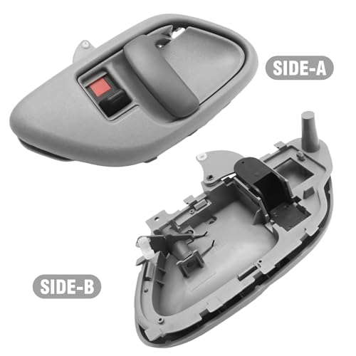 Newnessai 2Pcs 15708043 Interior Door Handle w/Bezel Kit LH Gray, Replacement for Chevrolet C1500 1995-1999 Replacement for GMC K1500 1995-1999, Replaces 15708079 by Newnessai - Used condition - Image 4