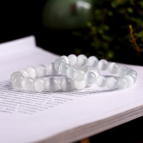 Colorful Bling Natural Powerful Selenite Bracelet Healing Crystal Energy Stone Concentration Spirituality Handmade Fashion Jewelry Gift For Women Girls - 8Mm #TOP3
