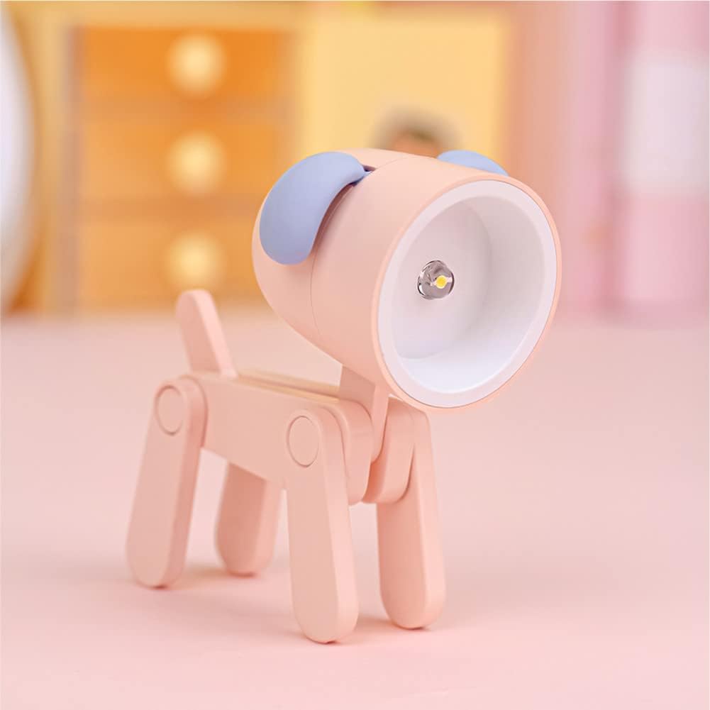 Ji and Ja Acrylonitrile Butadiene Styrene Cute Animal Shape Night Light Adorable Mini Led Table Desk Lamp Decorative Nightstand Animal Smart Mobile Holder Stand With Movable Legs (Multicolor)