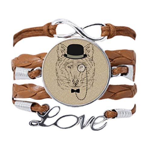 Bracelet loup cuir noir ajustable : fini les bijoux ternes qui se cassent