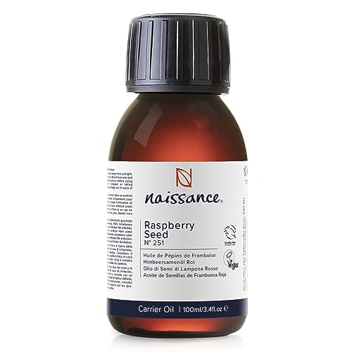 Naissance Aceite de Semillas de Frambuesa (No. 251) - 100ml - Prensado en Frío, Natural, Vegano - Para Cuerpo, Cara, Piel, Pelo, Uñas