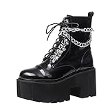 plateau stiefel lack schwarz Obermaterial: hochwertiges Material, robust genug für Ihre tägliche Tragen, bequem und weich, reduziert die Belastung auf die Gelenke, stärkt und Töne, verbessert die Haltung.