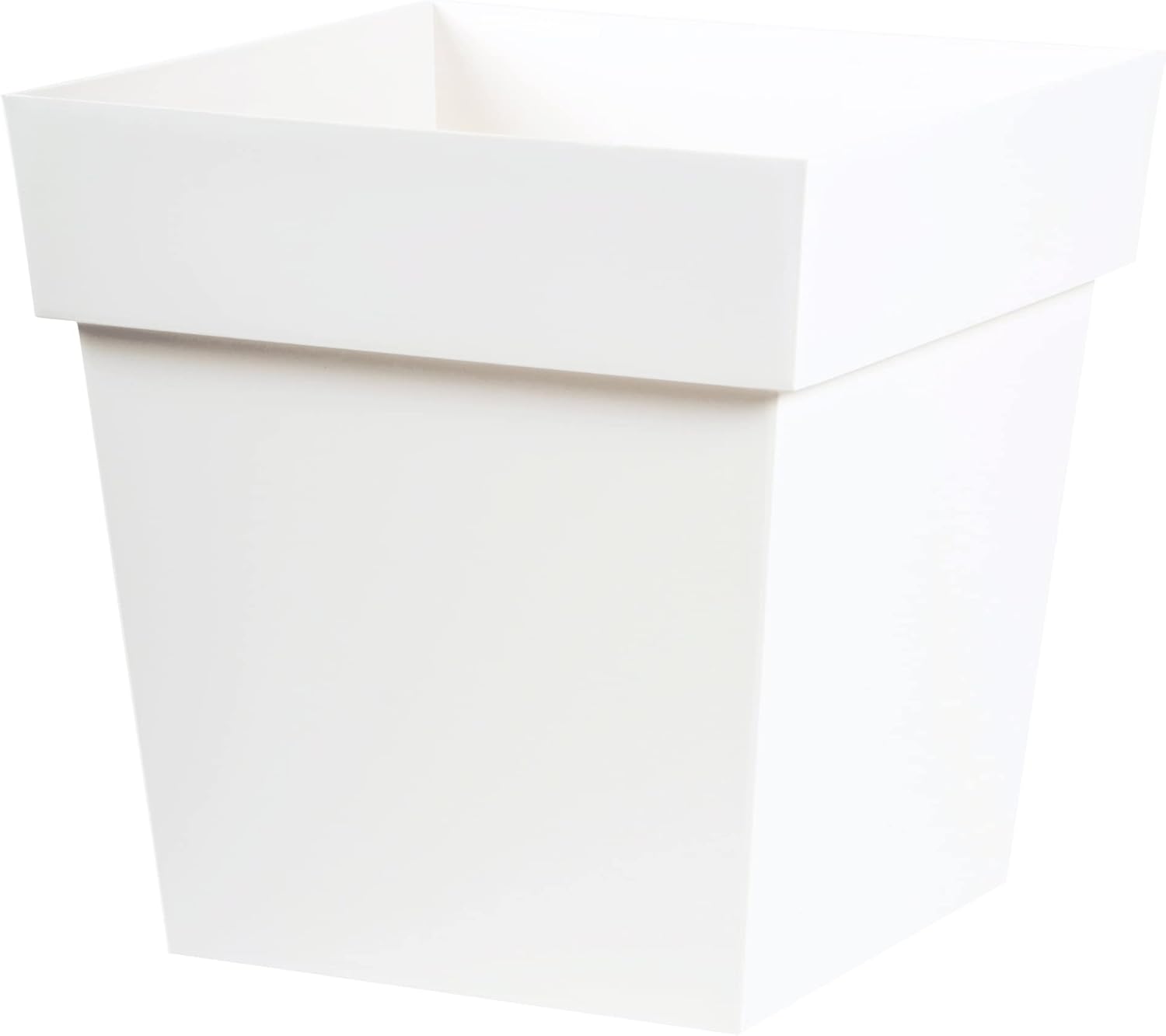 EDA - Square Flower Pot Tuscany 39 cm - Volume 38 L - 39 x 39 x 39 cm - Taupe