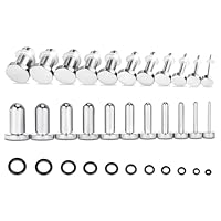 Vankula Tunnel Dehnset 1-6mm 0.5mm Ohrloch dehnen Single Flared Plugs Stretching kit Edelstahl Gedehnte Ohrpiercings Freundlich für frische Dehnungen Silber