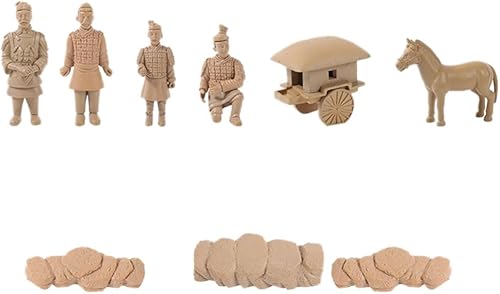 Abaodam 9 unidsset de estatuas de guerreros de terracota Xian China terracota guerreros carro y caballo modelo China Qin dinastía guerreros