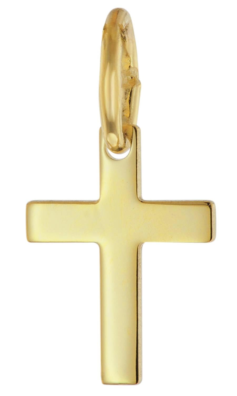 trendor Kreuz-Anhänger 333 Gold Mit Vergoldeter Silberkette für Kinder | zeitloses Schmuckstück für Kids, zauberhafte Geschenkidee