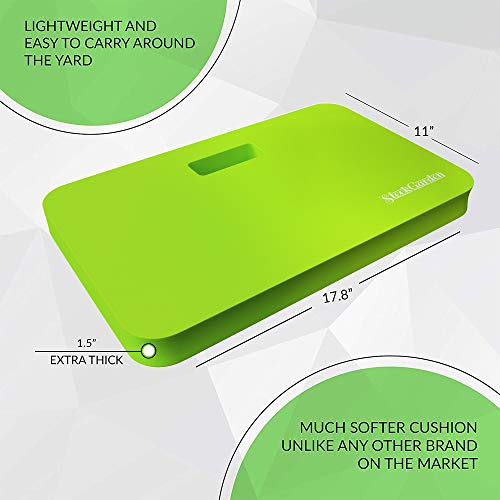 Sleek Garden Premium Thick Kneeling Pads Bath Floor Kneeler For Baby, Knee Pad Cushion For Pool | Thickest, Most Comfortable Foam Mat Kneeler For Yoga & Exercise,Waterproof (11"X17.8"X1.5, Green) #TOP3