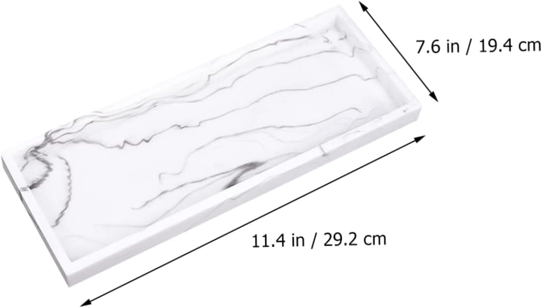 Alipis Marble Wash Set Modern Style Countertop Soap Dispenser Tray Holder Bottle for Bathroom Kitchen Hotel Bar Decor