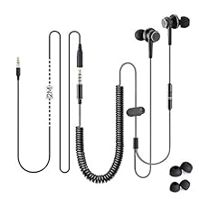 【LONG DISTANCE LISTENING】 Designed to allow you to move freely, our earphones feature a long 3.5m coiled cable and an extra long 2m extension cable. So whether you are sitting in your favorite chair across the room from the TV or moving around your o...