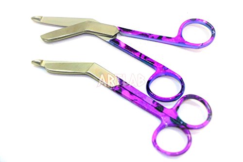 New Premium Grade Heavy Duty 2 Lister Bandage Nurse Scissors 5.5 inch Medical Scissors Purple CYNAMED